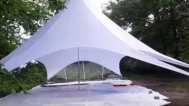 Шатер звезда диаметр 14м с прозрачной стеной