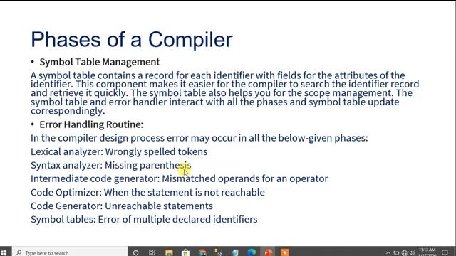 structure of compiler design