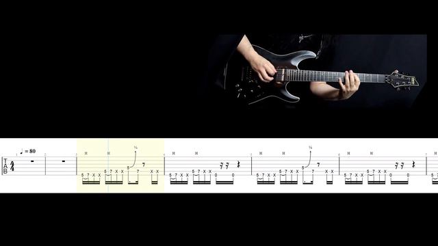 Joe Satriani "PUMPIN´" slowed down version with Tabs and backing track in standard tuning