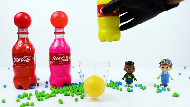 5 Coca Cola Bottles l Oddly Satisfying Video l How To Make Rainbow Coca Cola Beads Balls Cocomelon