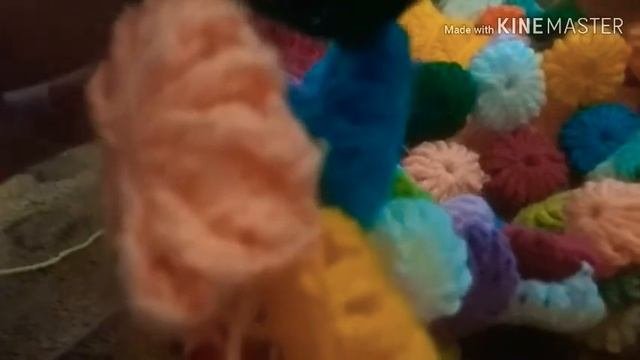 3D плед из остатков пряжи