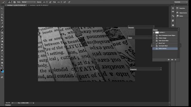 Photoshop text cut up brushes