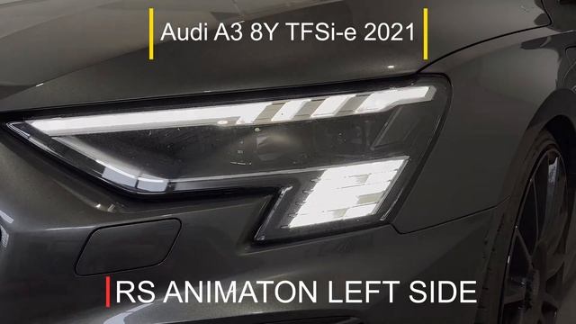 Audi A3 8Y with RS3 animation headlight and taillight