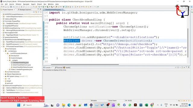 Part 12: How to handle checkbox and Radio button in Selenium?