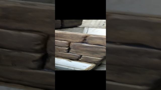 Кислотная окраска заборных блоков "Булыжник"