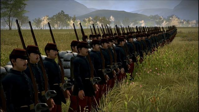 total war shogun 2 fall of the samurai epic battle french marine vs us marine huge scale (1080p)