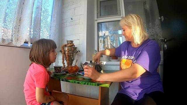 VLOG:126\Чаепитие с самоваром\доделали веранду