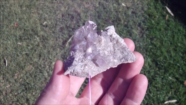 Smokey amethyst crystal cluster 89 Grams