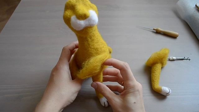 Пошаговый мастер-класс по сухому валянию шерсти. Лев, тигр из шерсти