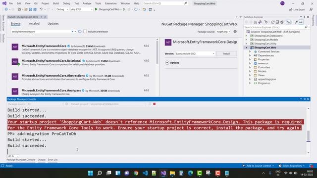 ASP.NET CORE 6.0 :  Shopping Cart Project Full Course -1