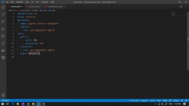 Lab 15 Kubernetes Services