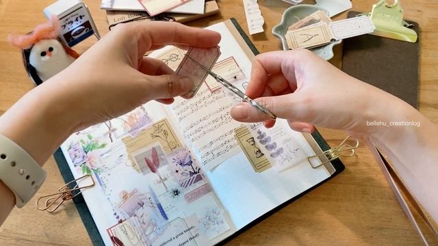 ✦ ASMR✦ヾ(*ΦωΦ)ツ ✄ ❶❶⓿❾ #asmr #scrapbooking #papertherapy