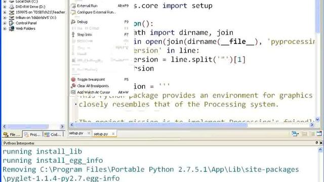 Installing PyProcessing in Portable Python