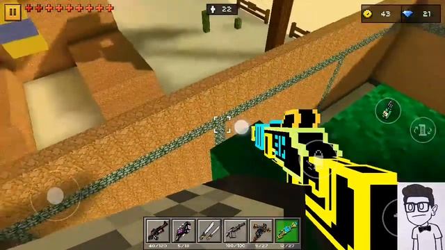 БАГИ В Pixel Gun 3D мир 2 карта "ПУСТЫНЯ"