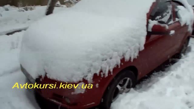 Что вас может ждать зимним утром. Щётка для снега.
