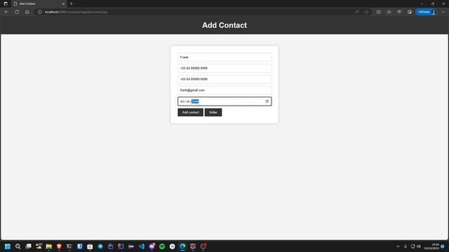 Contact List | JSP | Java 21 | Apache Tomcat 10