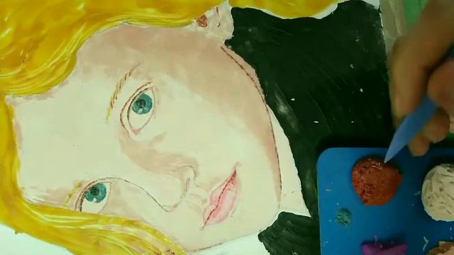 Рисую пластилином портрет актрисы Виты Корниенко