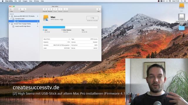 High Sierra mit USB-Stick auf altem Mac Pro installieren (Firmware 4.1 auf 5.1)