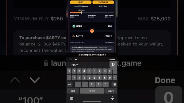 Buy $ARTY MetaMask Smartphone