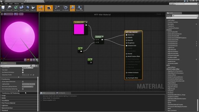 Material Property In Unreal Engine 4.