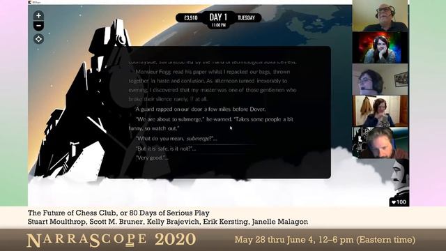 NarraScope 2020: The Future of Chess Club, or 80 Days of Serious Play