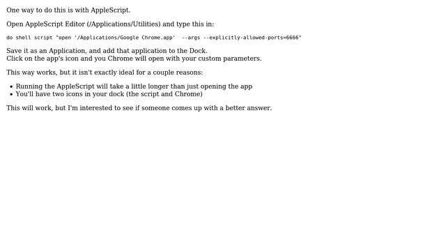 Apple: How can I force command-line arguments to a program shortcut in the dock? (3 Solutions!!)