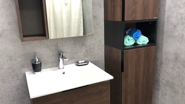 Зеркало со шкафом Comforty Франкфурт 60 4150528 Дуб шоколадно-коричневый