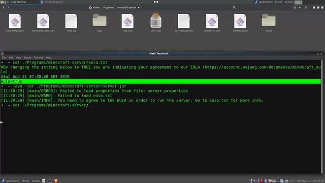 Minecraft Server Java Edition Wont Start Keeps Prompting for Acceptance of the EULA