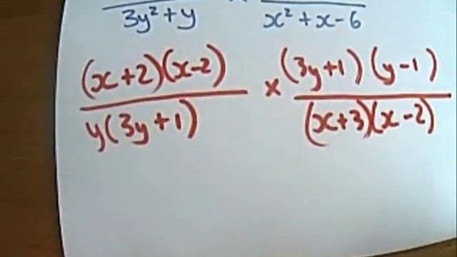 Multiplying and dividing algebraic fractions