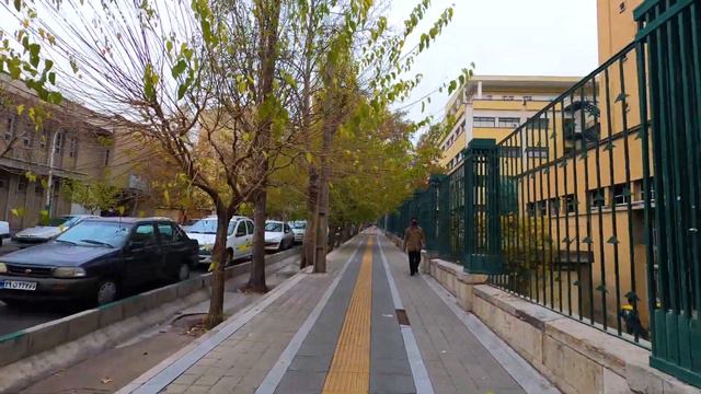 Tehran City 4K, Day Walking in 16 Azar Street, Iran, Autumn 2020 (4K Ultra HD 60fps)
