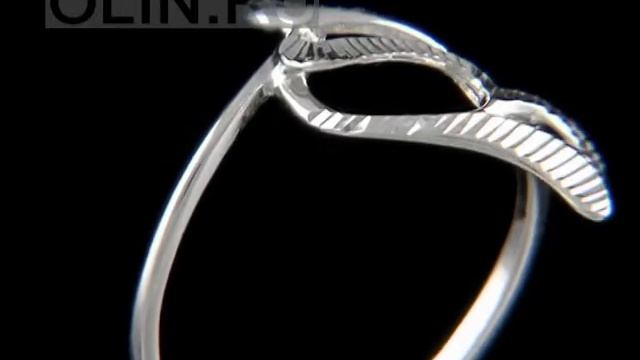 Колечко из серебра с алмазной гранью