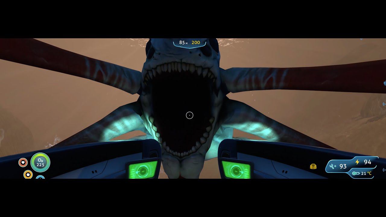 Subnautica встреча с зубастой тварью # 12