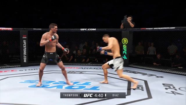 СТИВЕН ТОМПСОН VS НЕЙТ ДИАЗ UFC 4 CPU VS CPU