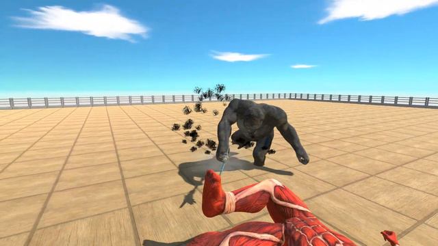 Colossal Titan vs King Kong On Building - ARBS