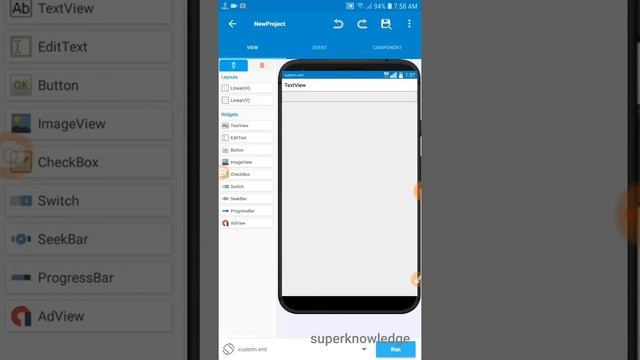 How to make a search manu to search frome firebase database in sketchware
