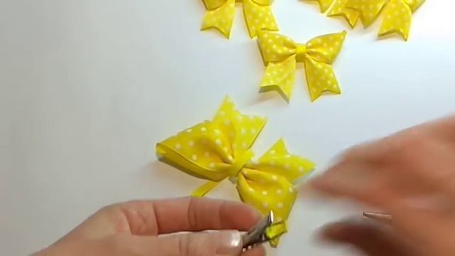 Лента в косу/Бантик бабочка МК/DIY/Tutorial/DIY-PAP/Laco de fitas/Ribbon bows