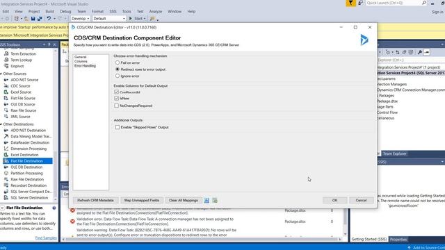 How to insert data into Dynamics 365 destination from Excel Source Using SSIS