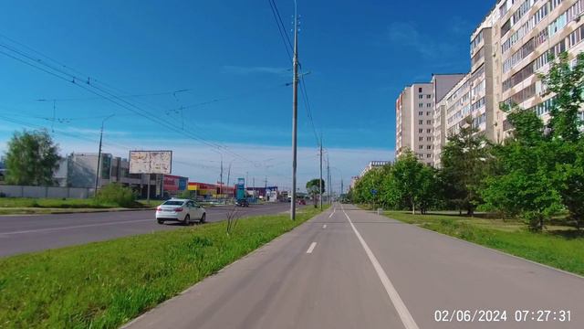 Кирова велодорожка  в Йошкар-Ола июнь 2024