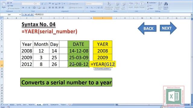 Date and Text Functions in Excel