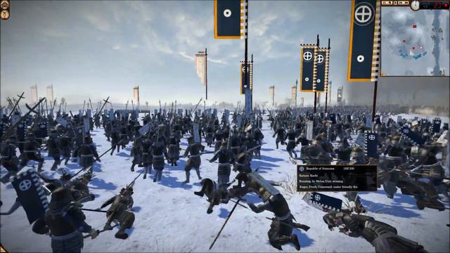 Total War Shogun 2 fall of samurai tactic battle replay (no commentary)