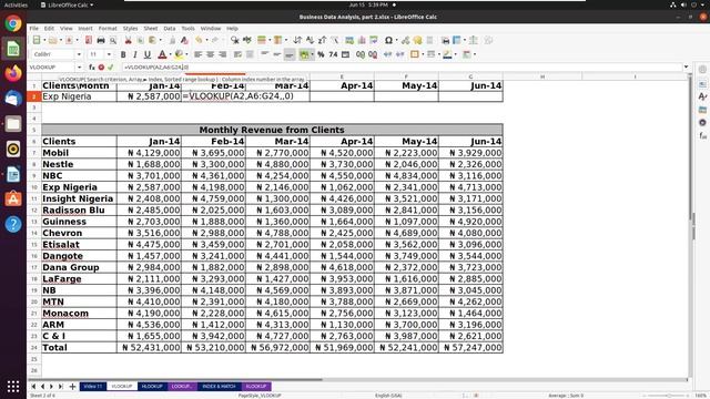 VLOOKUP in LibreOffice or OpenOffice in Ubuntu/Linux