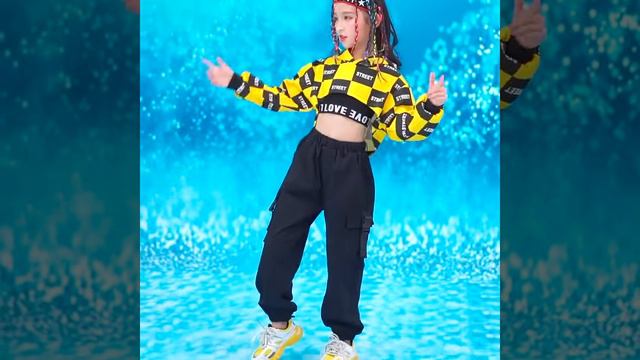 Children Hip Hop Clothing Hooded Sweatshirt Top Crop Running Casual Pants for Girl Kid Dance Costume