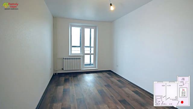 Видеообзор двухкомнатной квартиры площадью 51 кв.м.