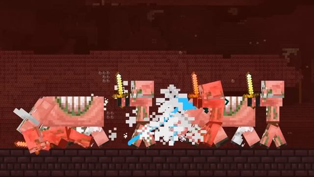 Анимация против Майнкрафта Эпизод 20 (Война Пиглинов) Русская Озвучка