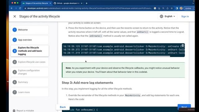 Android Development Tutorial - Activity Lifecycle pt.1