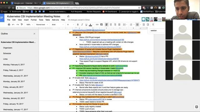 Kubernetes SIG Storage - CSI Implementation Workgroup 20180205