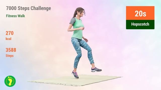 7000 Steps Challenge - Walk At Home Workout