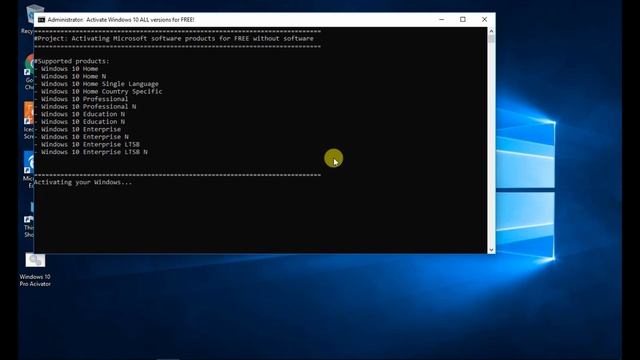 Activate Windows 10 pro Using Batch Script in just1 MINUTE