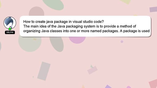 How to create java package in visual studio code?