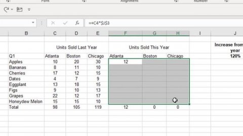 How To Copy Diagonal in Excel